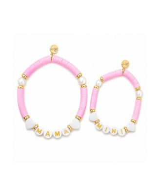 Girls Pink Mama and Mini Bracelet Gift Set