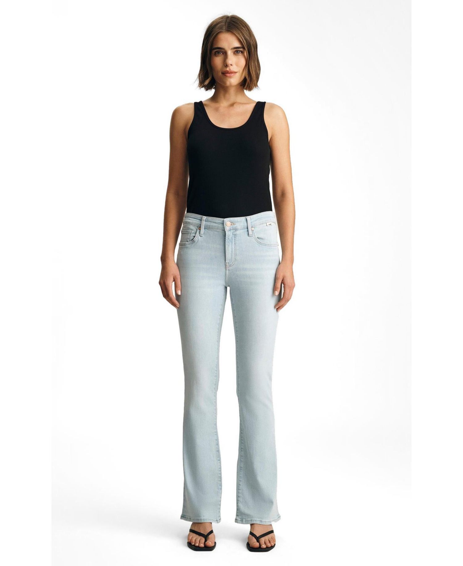 Women's Molly Mid Rise Bootcut Bootcut In Bleached Flex Blue