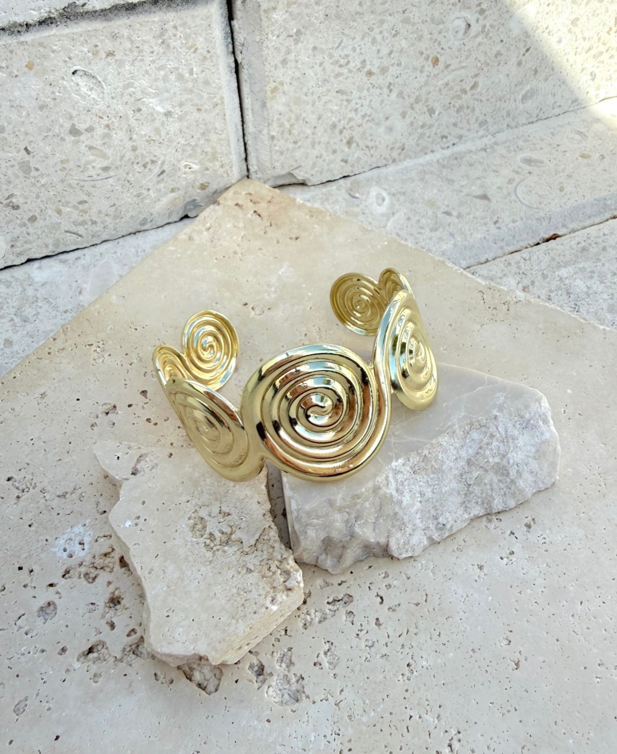 Adornia Gold-Plated Swirl Cuff Bracelet