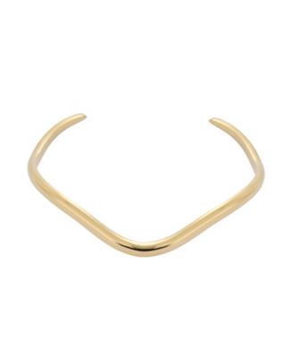 Tarnish Resistant Gold Wave Cuff Bracelet