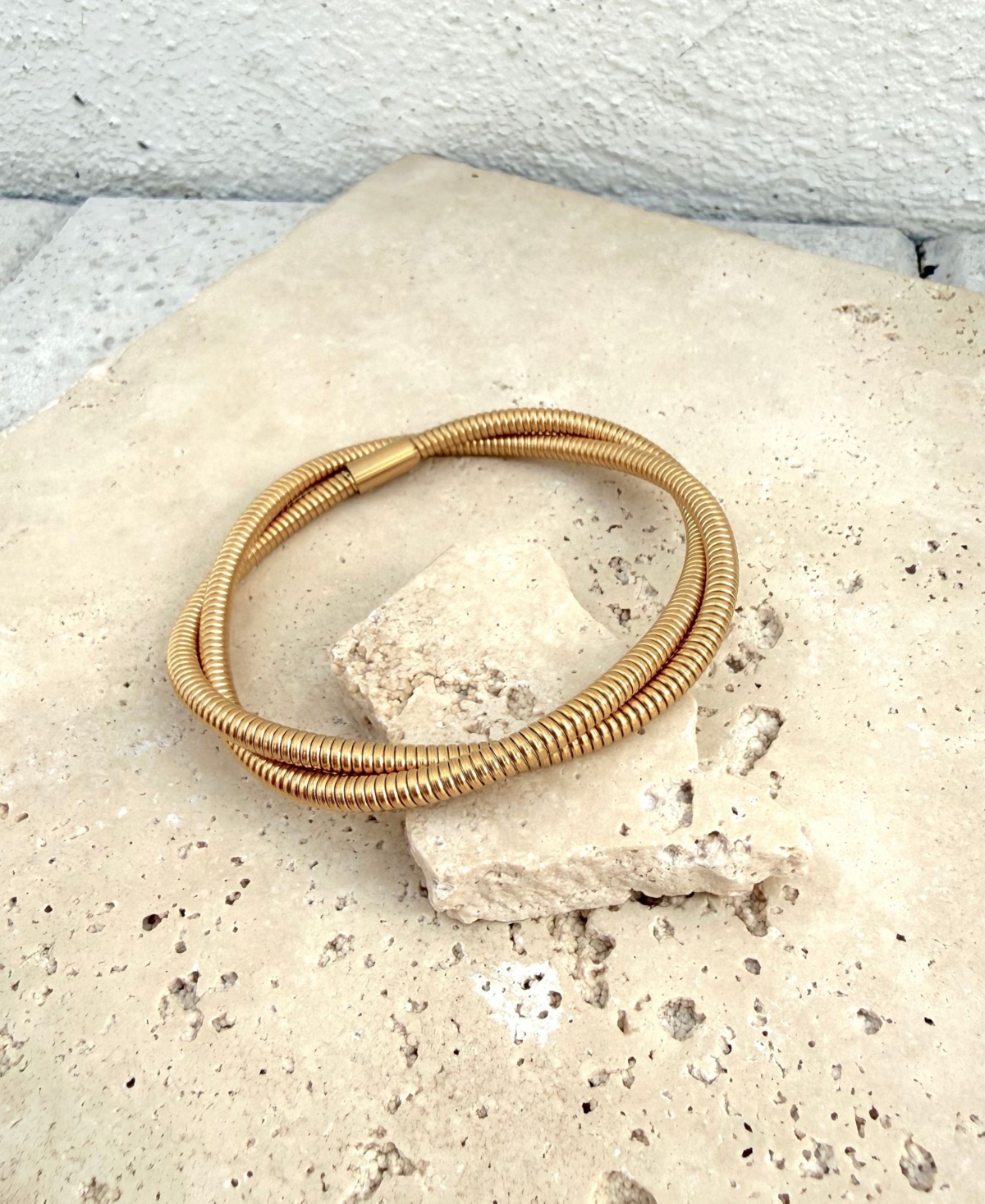 Adornia Tarnish Resistant Gold Wrap Chord Bracelet