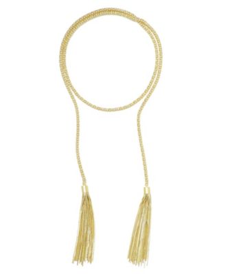Gold Tassel Wrap Necklace