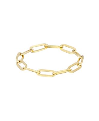 Tarnish Resistant Gold Flexible Paperclip Link Ring