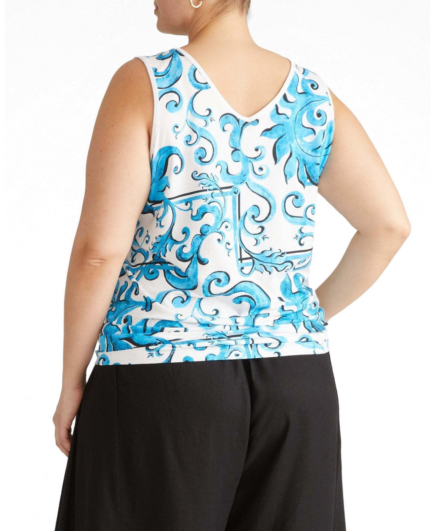 Plus Size Double V Tank