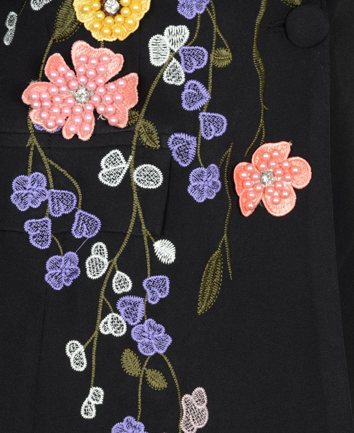 Женский пиджак Modenaire Floral Embroidered Notch-Lapel Blazer, цвет: С принтом — фото 5