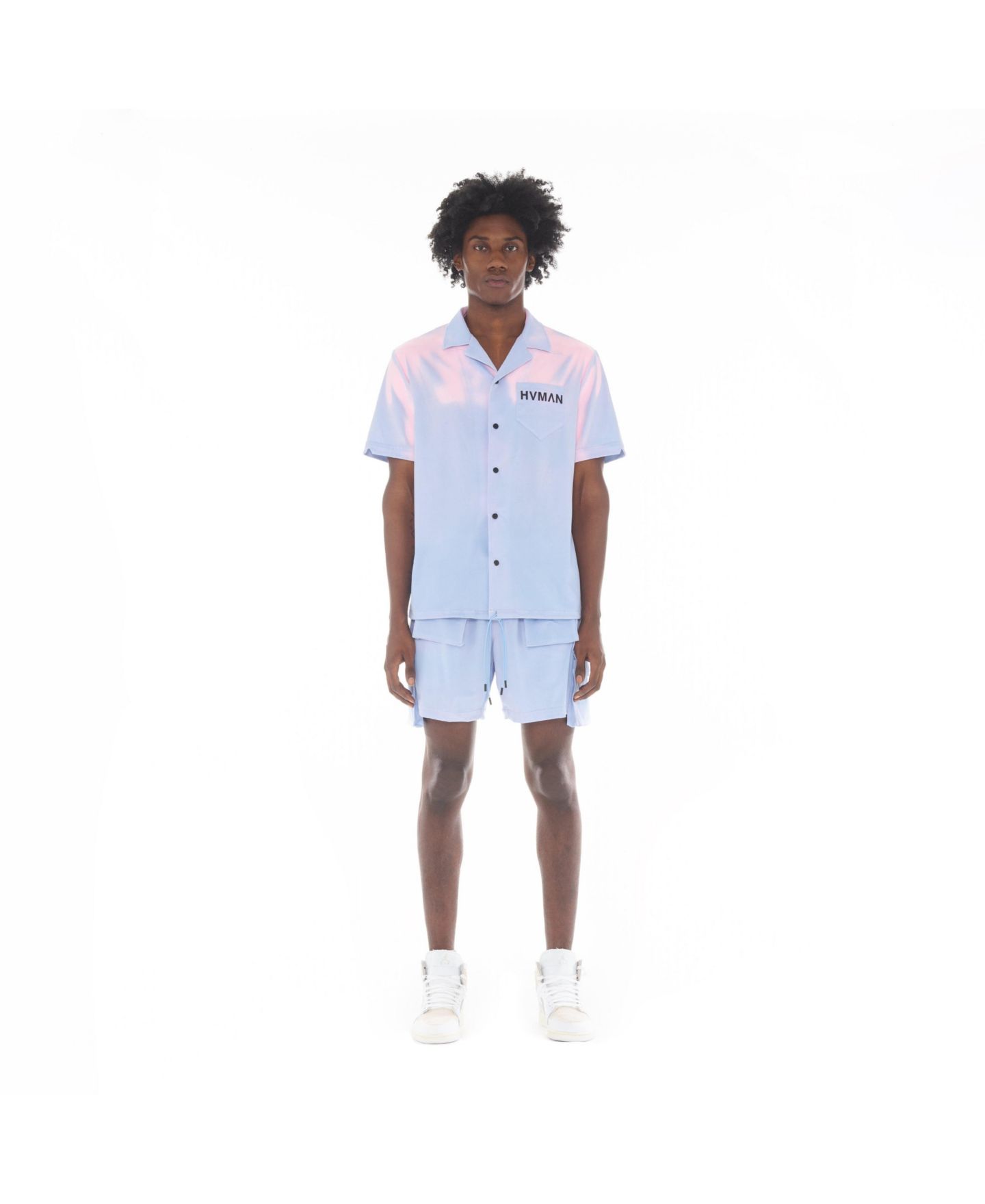 Мужские рубашки Hvman Chosen To Prevail x Cult Casual, цвет: Небесно-голубой — фото 3
