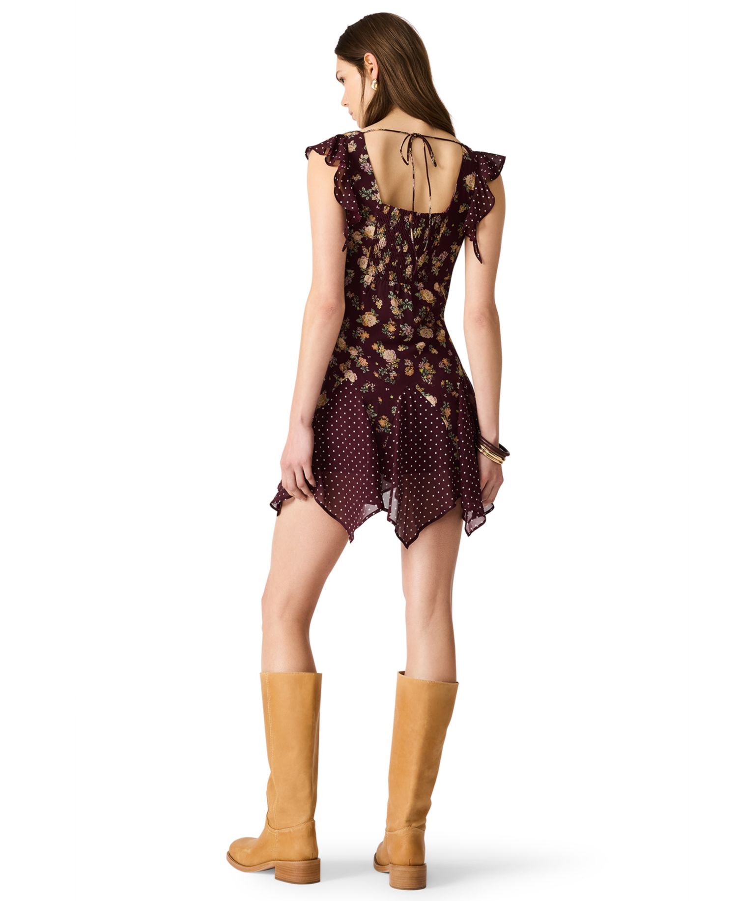 Women's Tanisha Sweetheart Neck Asymmetric Mini Dress