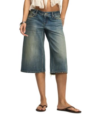 Women's Ultra-Wide Cropped Culotte Jeans