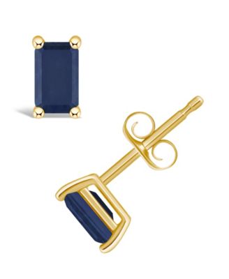 Tanzanite Stud Earrings (1/2 ct. t.w.) in 14k Gold (Also in Emerald, Ruby & Sapphire)