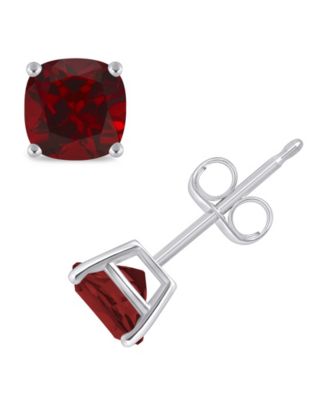 Gemstone Stud Earrings in Sterling Silver