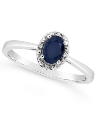 Sapphire (5/8 ct. t.w.) and Diamond Accent Ring in Sterling Silver (Also in Ruby)