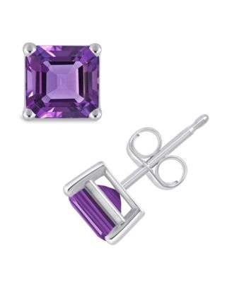 Amethyst (1-9/10 ct. t.w.) Stud Earrings in Sterling Silver (Also Available in Citrine)