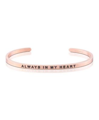 Mantra Always In My Heart Bracelet - Outside - rose gold