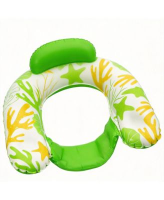 Inflatable Pool Float Chair Lounger Cup Holder Adults