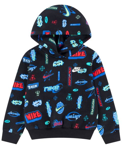 Худи Nike Logo Printed Pullover для мальчиков, цвет: Чёрный