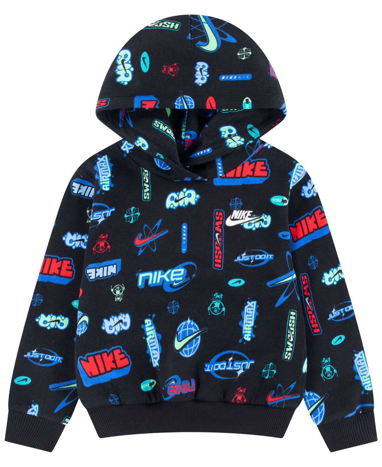 Boys' 2T-7 Logo Printed Pullover Hoodie