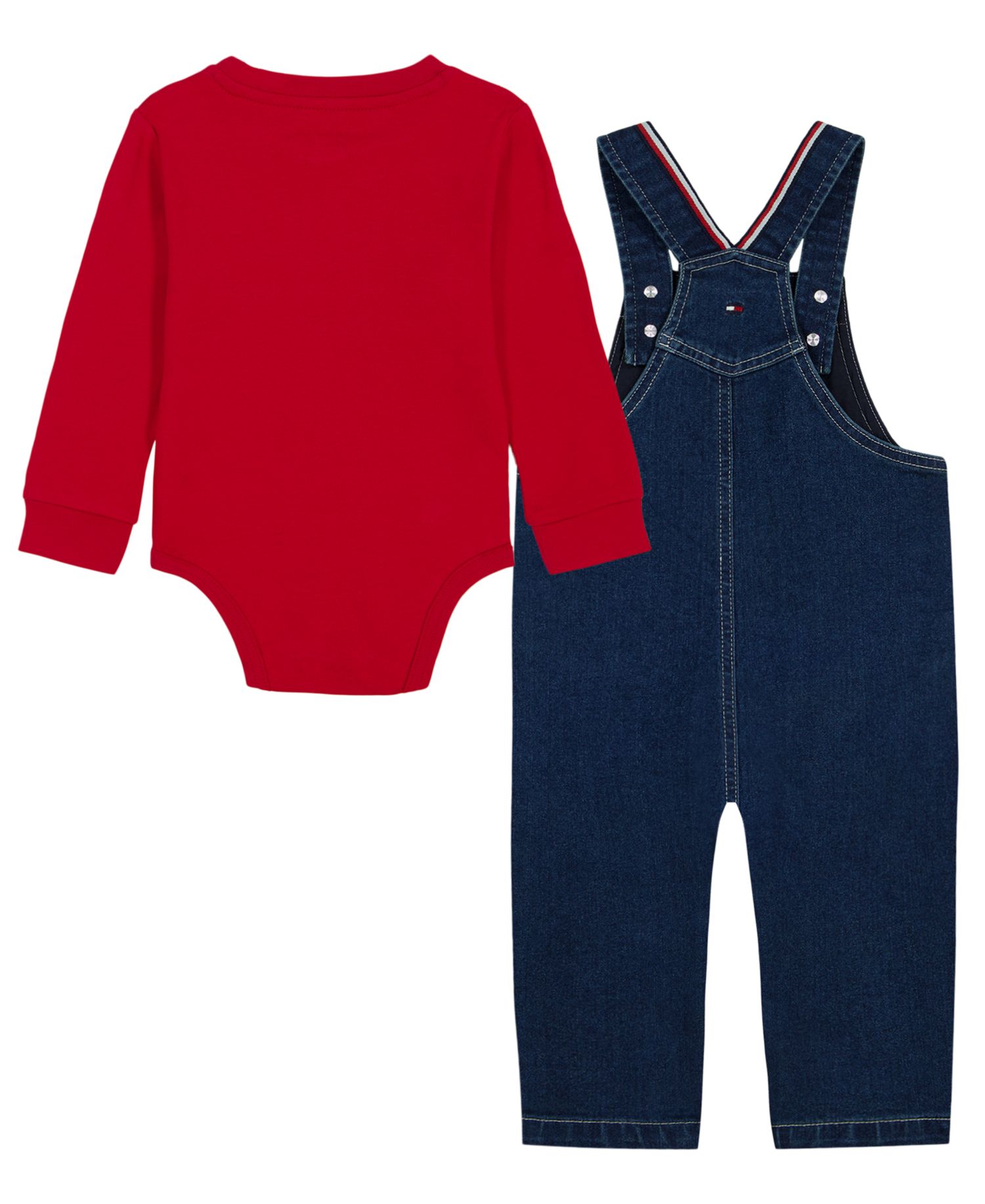 Baby Boys' Denim Overalls and Long-Sleeve Bodysuit, 2-Piece Set