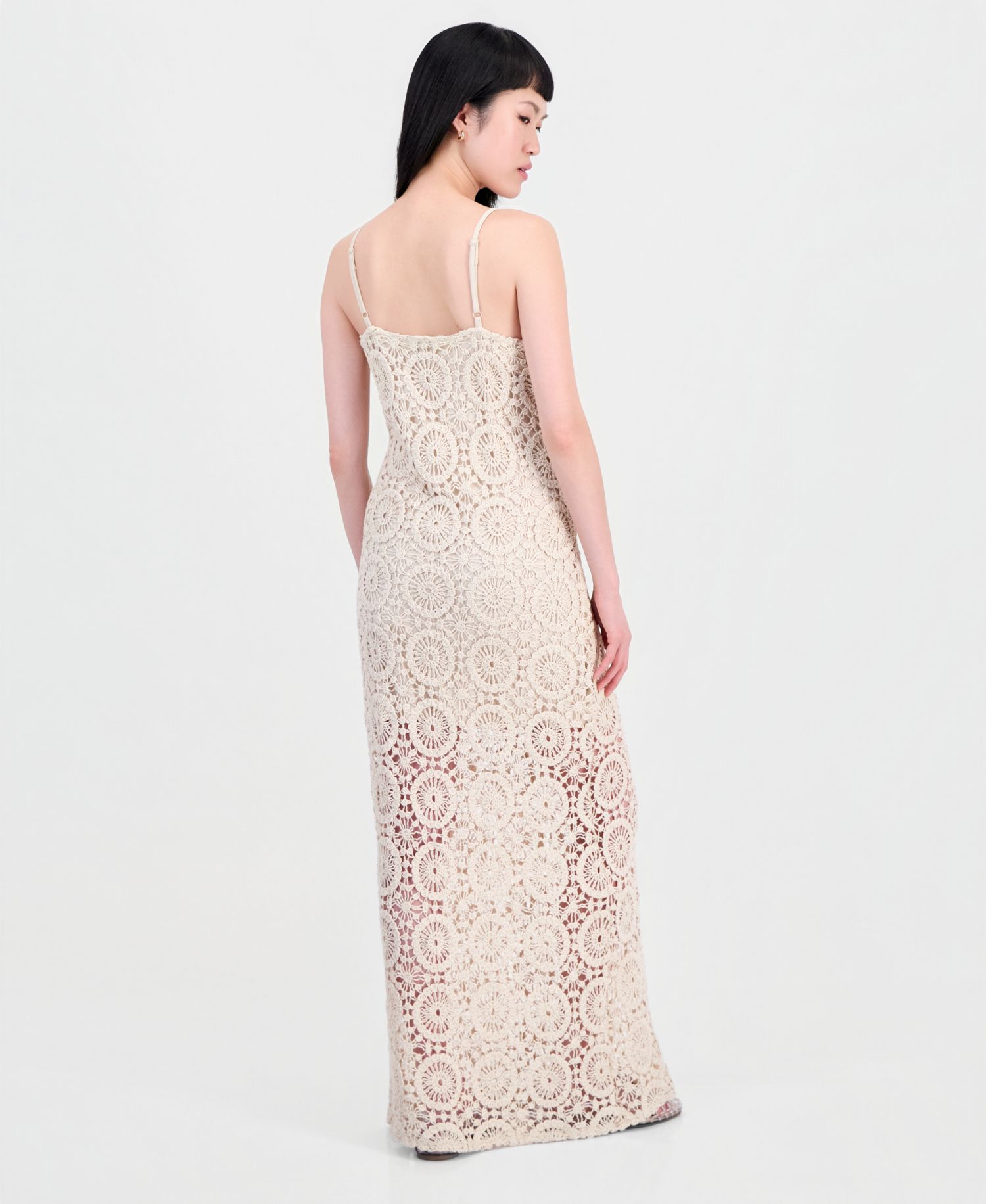 Women's Crochet Maxi Slip Dress