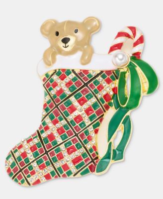 Plaid Stocking Pin