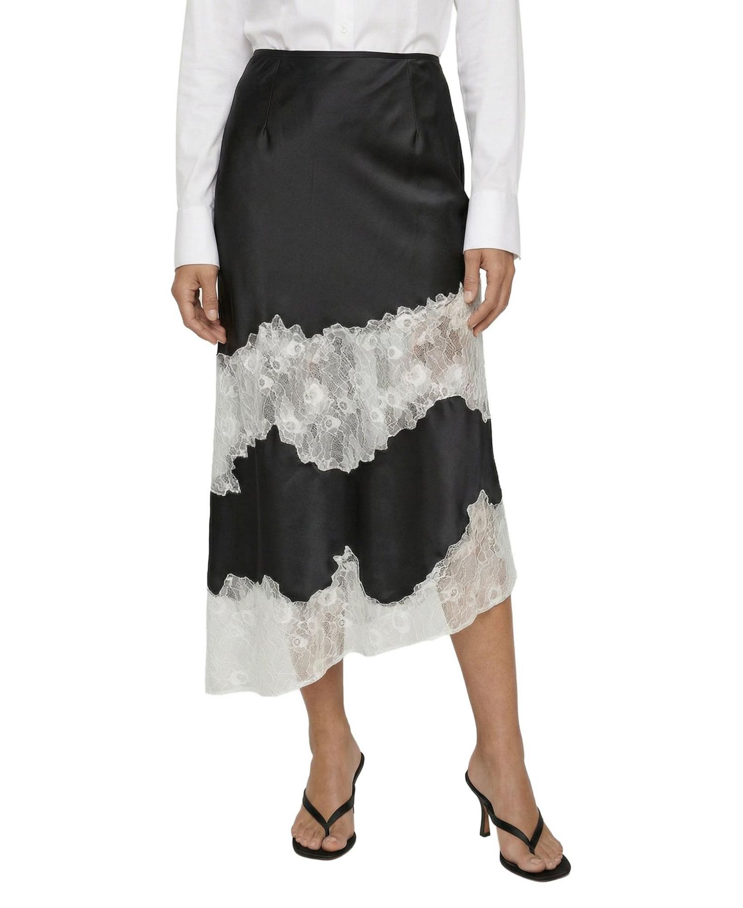 Women's Elenor Lace Insert Midi Skirt