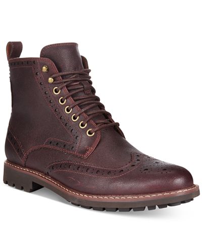 Clarks Men's Montacute Lord Wing-Tip Boots