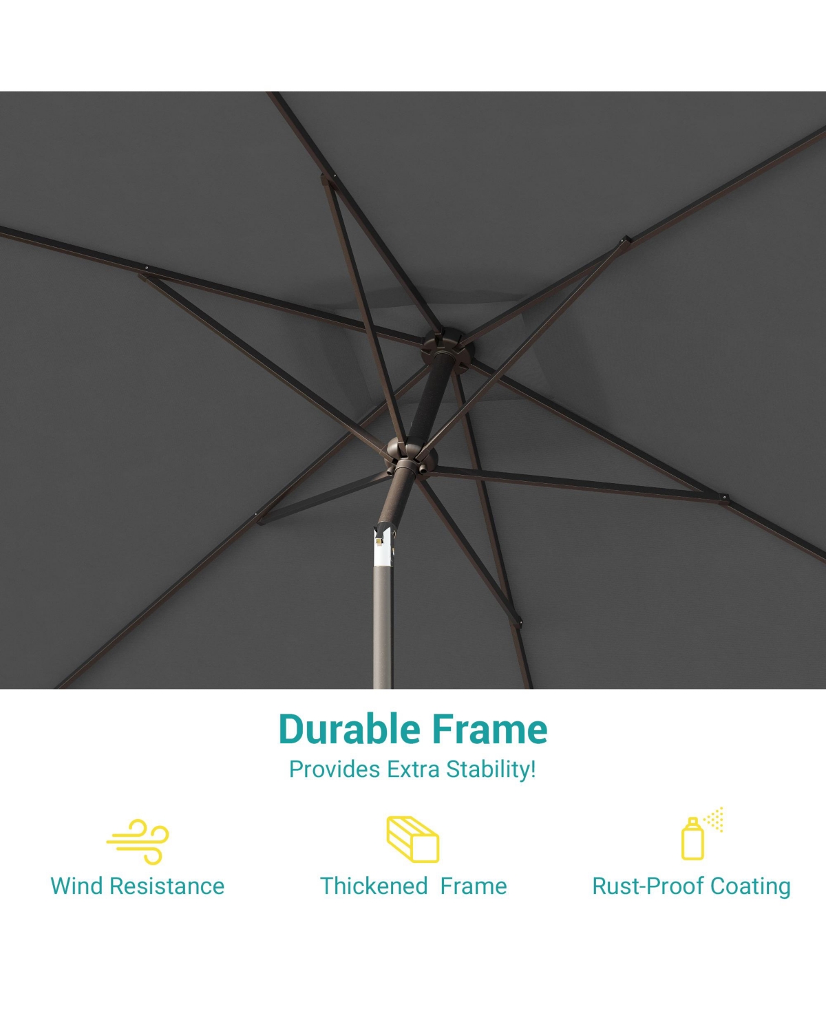 Sonkuki Enhance Your Outdoor Oasis 6x9Feet Rectangular Patio Umbrella - Stylish, Durable, And Sun-Protective!
