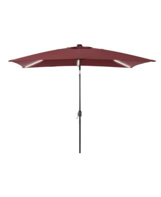 Enhance Your Outdoor Oasis 6x9Feet LED Rectangular Patio Umbrella - Stylish, Durable, And Sun-Protective
