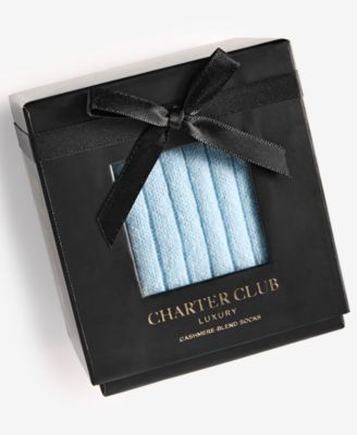 Women's Boxed Cashmere-Blend Ribbed Crew Socks