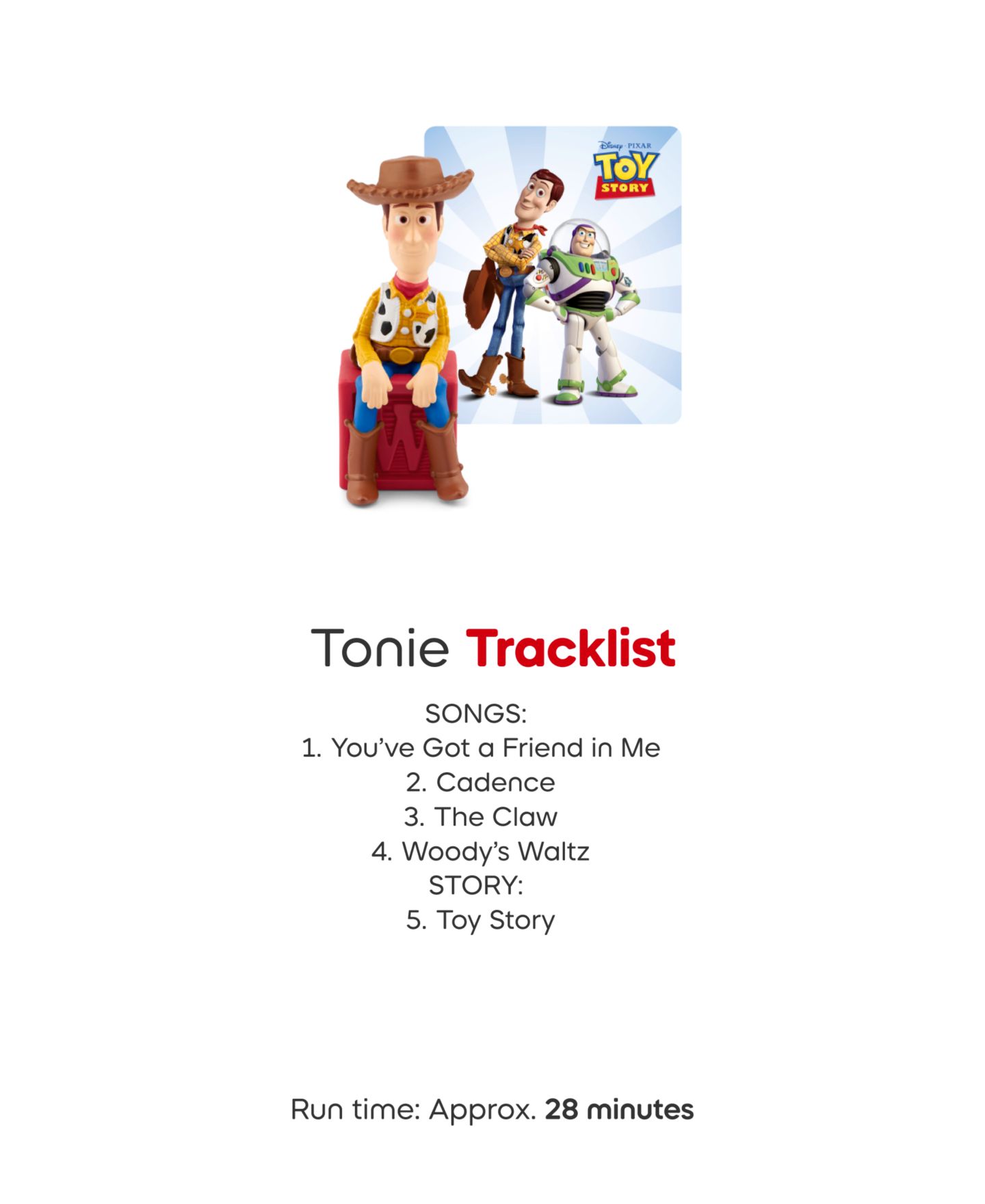 Детские фигурки Tonies Disney Pixar Toy Story Musical 4-Piece Audio Figurine Set, Ages 4+ — фото 7