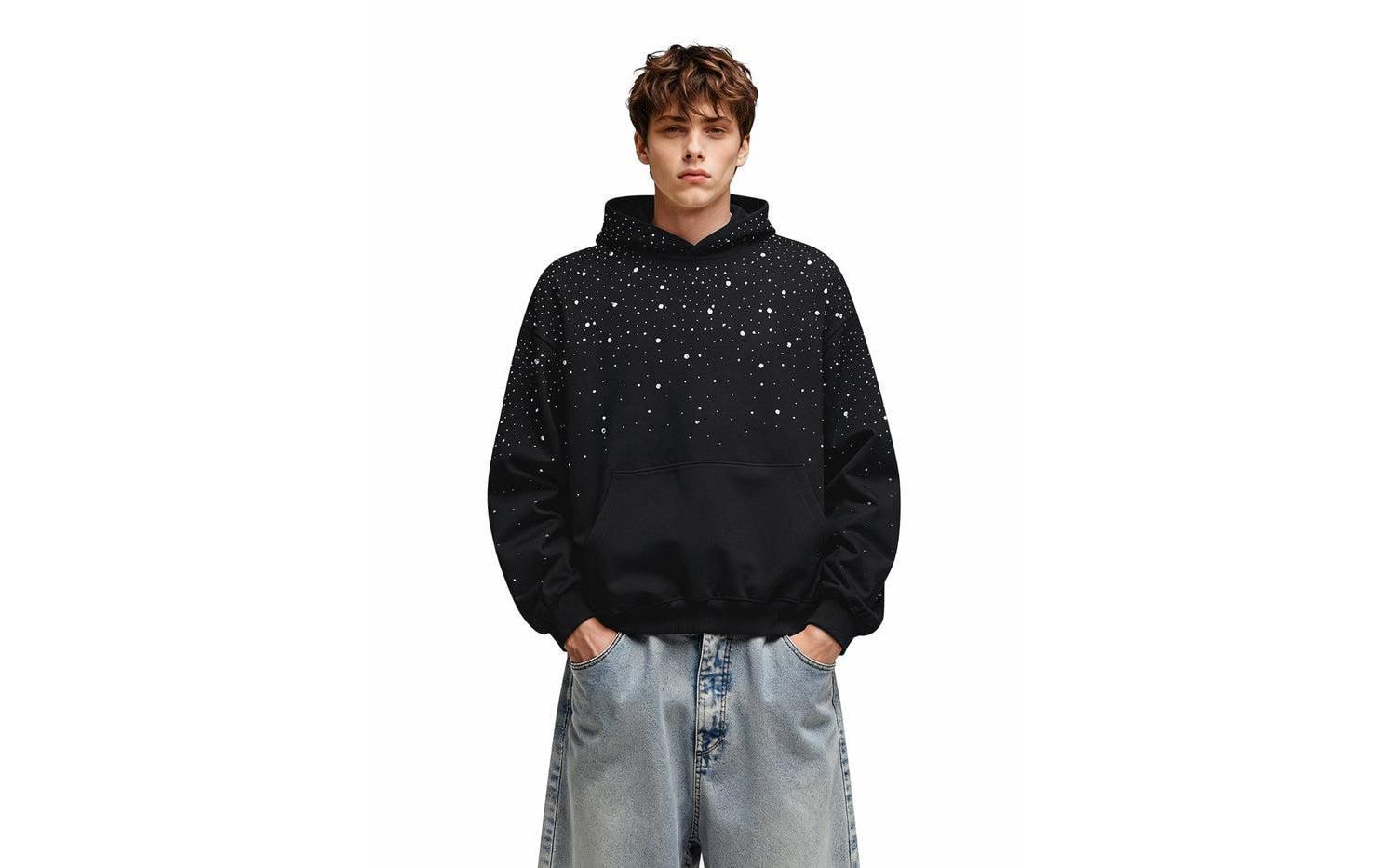 Men's Rhinestone Pullover Hoodie