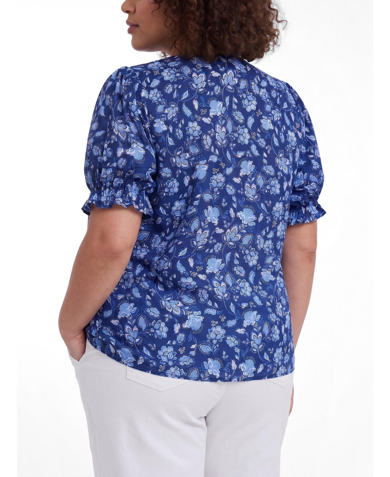 Plus Size Belle Isle Ruffle Blouse