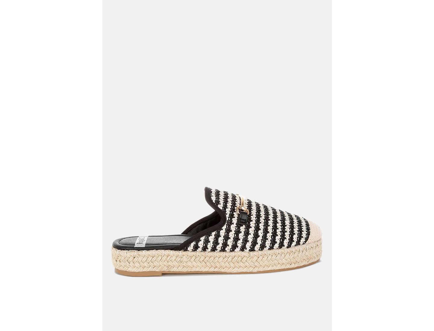 Женские сабо Rag & Co Himari Raffia Slip-On Mules, цвет: Чёрный — фото 7