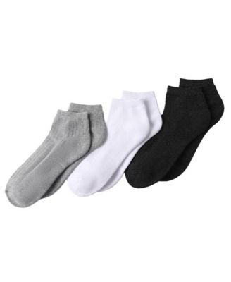 Women's 3-Pack Soft Viscose Half Cushion Quarter Socks