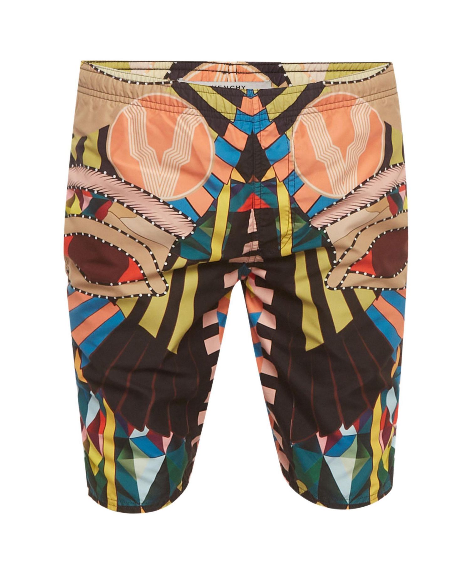 Men's Abstract Print Nylon Swim Shorts