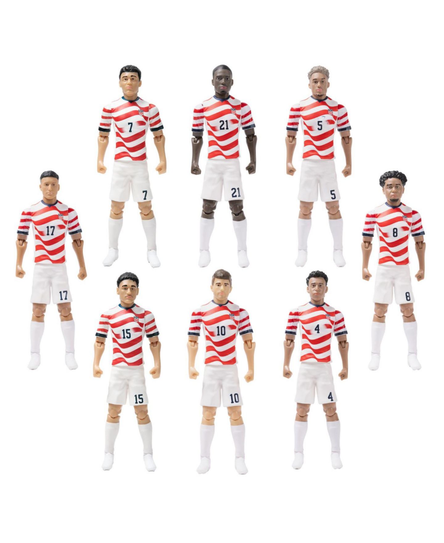 Детская фигурка Banbo Toys Sockers 2026 Usmnt Gio Reyna 8" Collectible Soccer Action Figure, цвет: Разноцветный — фото 8