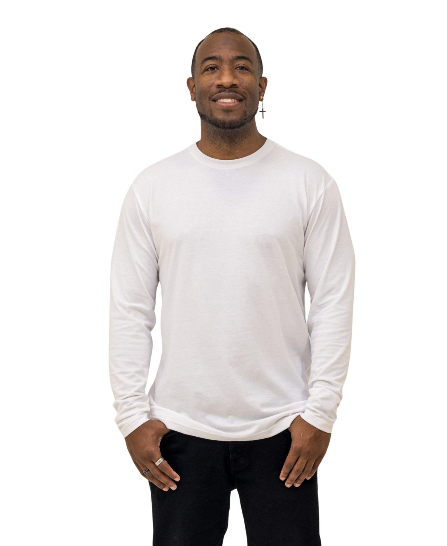 Men's Standard Long Sleeve Crew Neck, 6-Pack