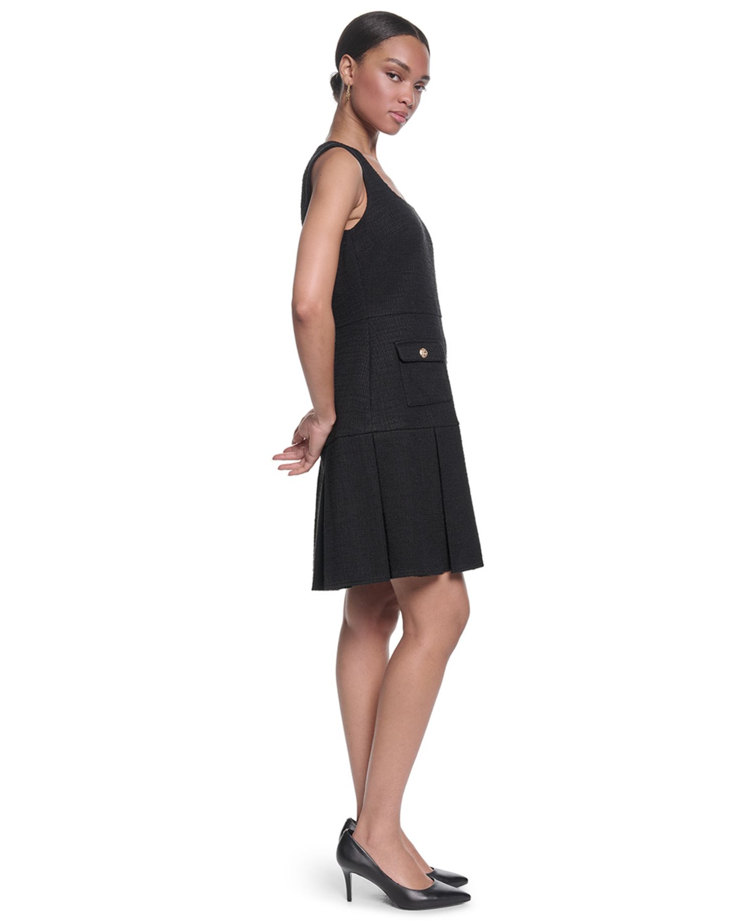 Women's Knit Tweed Shift Dress