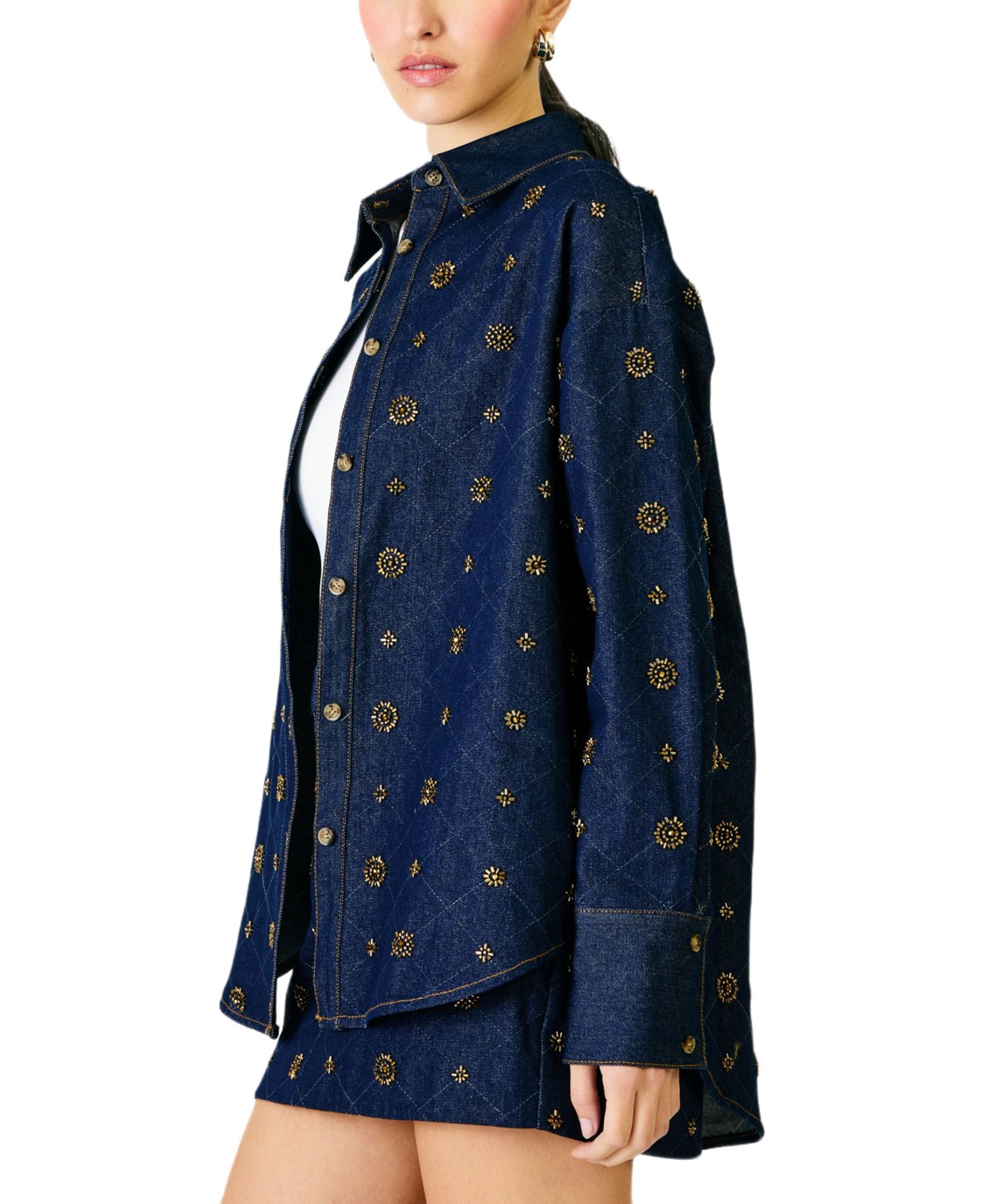 Women's Attina Beaded Denim Jacket