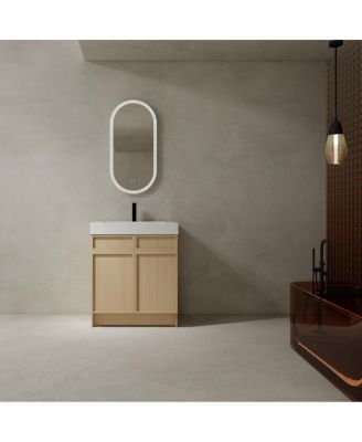 30 Inch Bathroom Vanity with Resin Sink, Soft Close Doors, Adjustable Shelf, Ample Storage for Modern Bathrooms