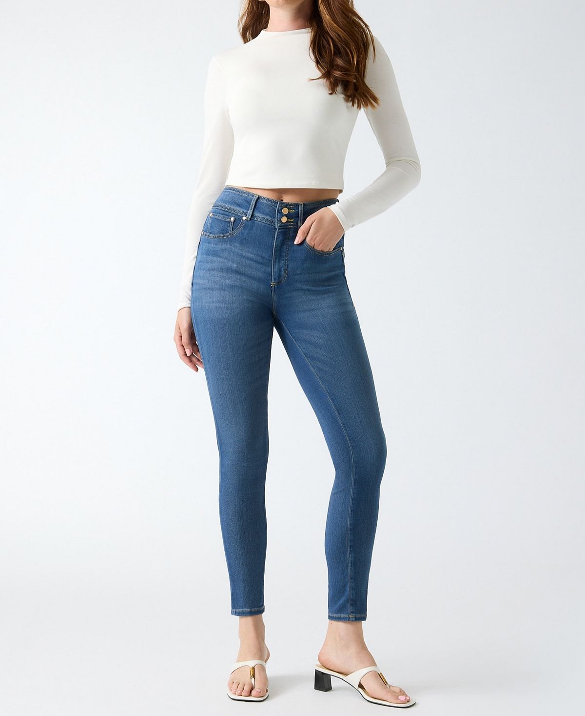 GUESS Women's Skinny Leg Ankle Jeans view 2 — MAYCSS fashion products