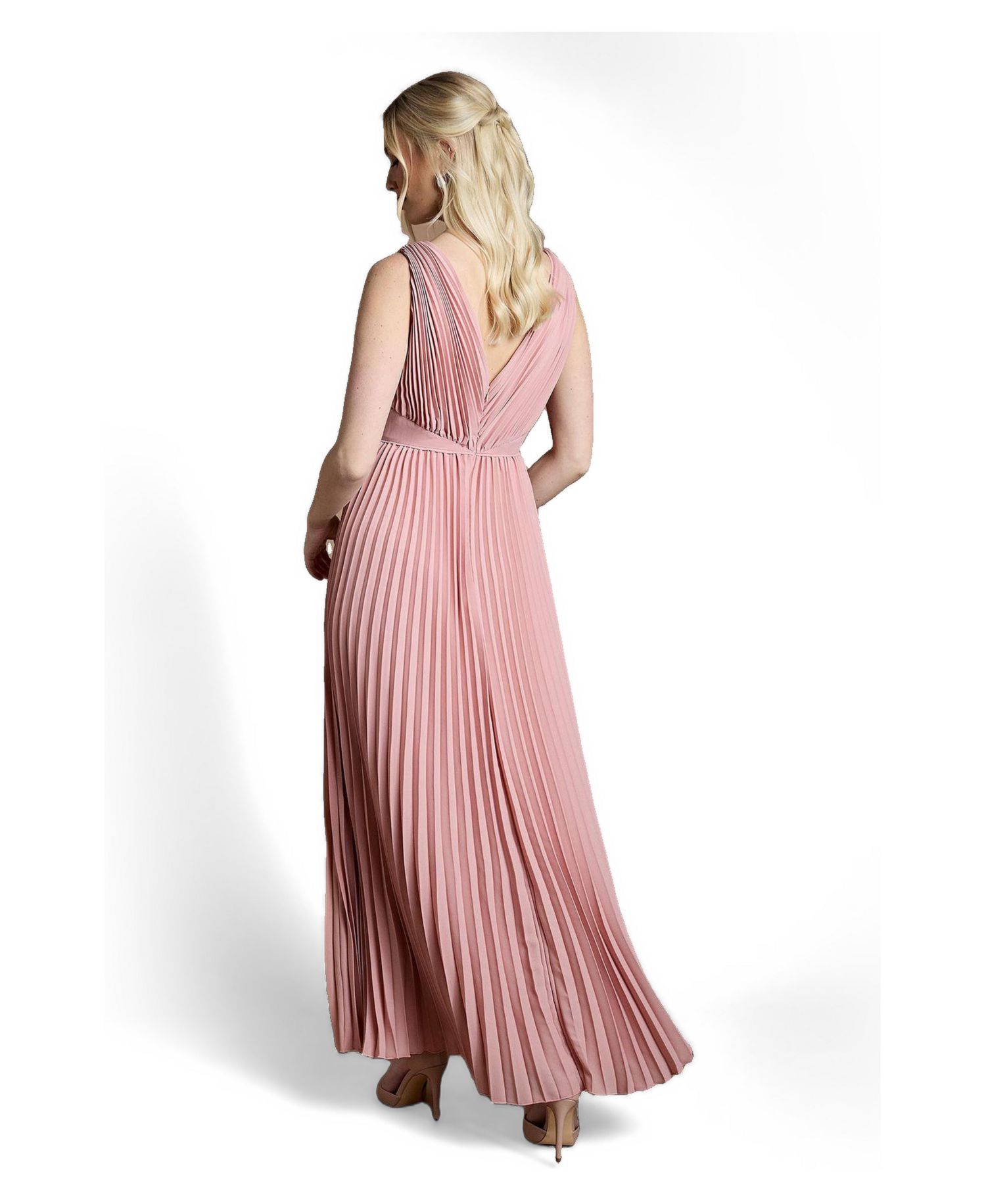 Women's Plunge Neck Maxi Dress