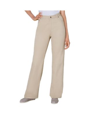 Plus Size Petite Perfect Relaxed All-Cotton Denim Five-Pocket Jeans