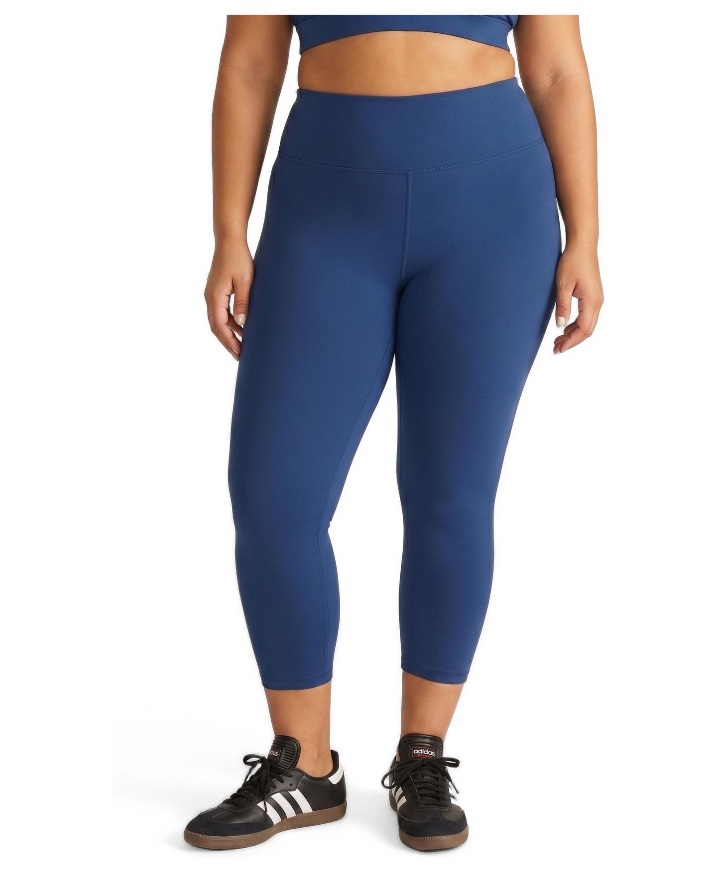 Женские леггинсы Universal Standard Plus Size Next to Naked Cropped, цвет: Синий — фото 1