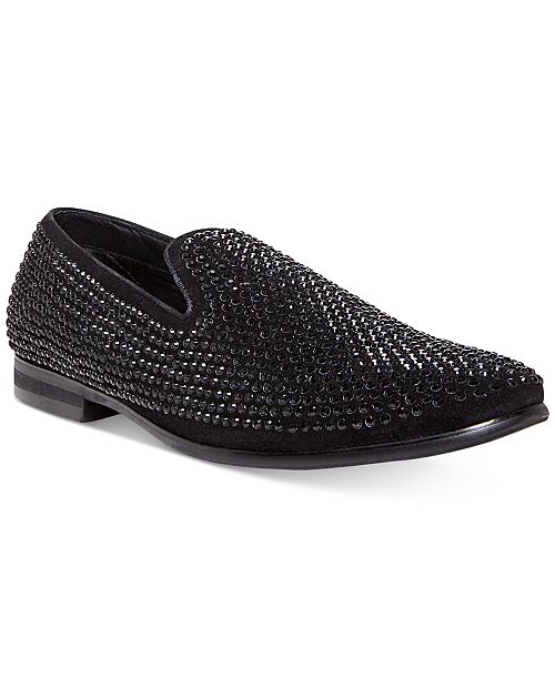 alfani Steve Madden Men's Caviar Rhinestone Smoking Slipper Men's Shoes