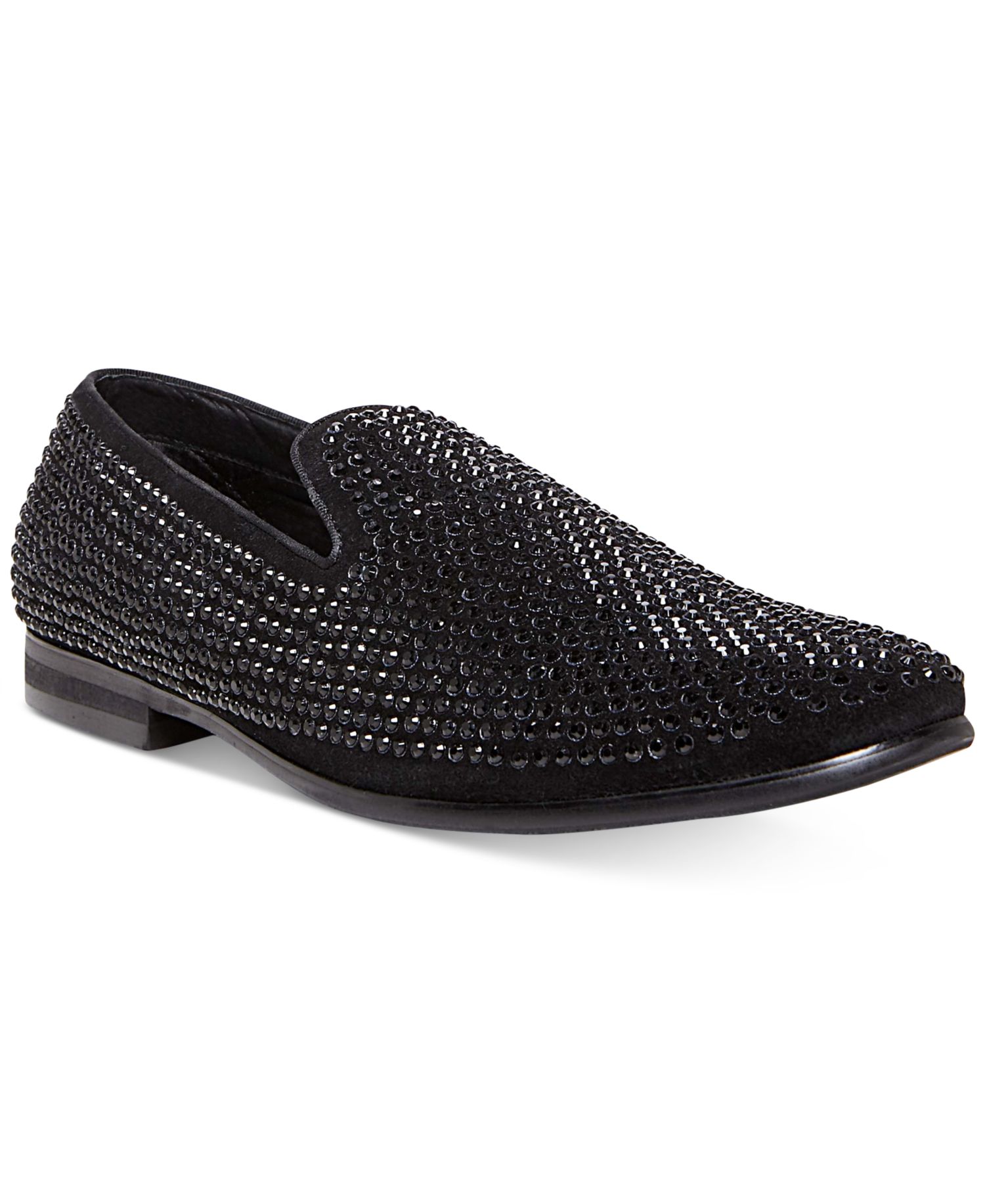 Men's Caviar Rhinestone Smoking Slipper