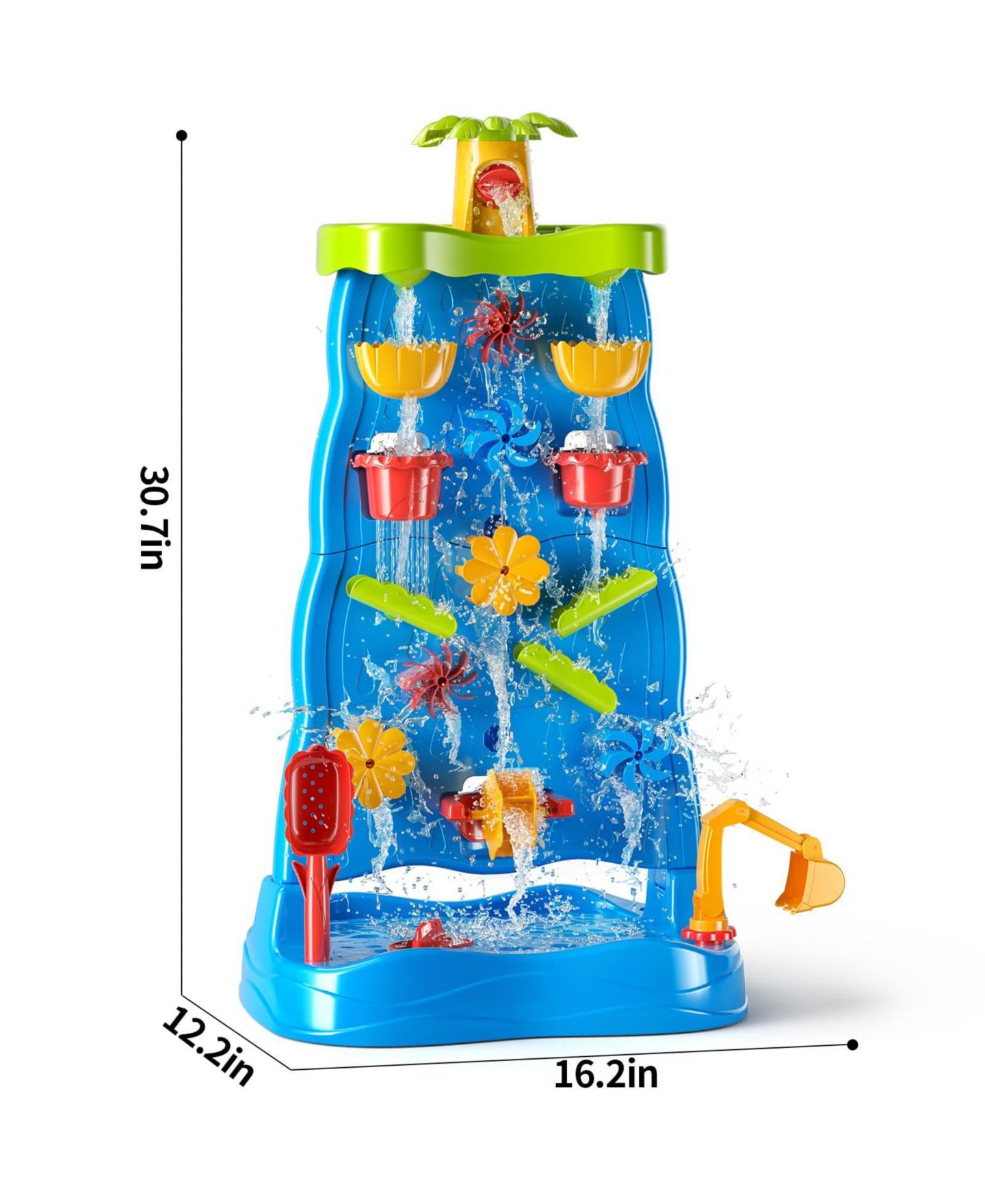 Детская игрушка GNUADZ Waterfall Water Table with Double-Sided Waterfall Wall, 32 Accessories, Ages 5-7 — фото 4