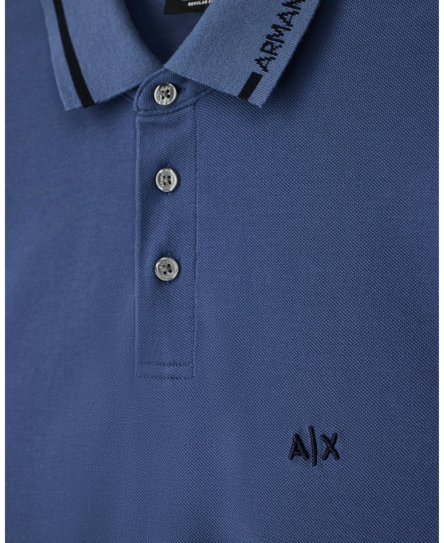 Мужское поло A|X Armani Exchange Pique Tipping Wording Polo Shirt — фото 7