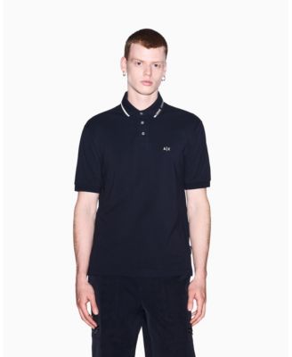Men's Pique Tipping Wording Polo Shirt