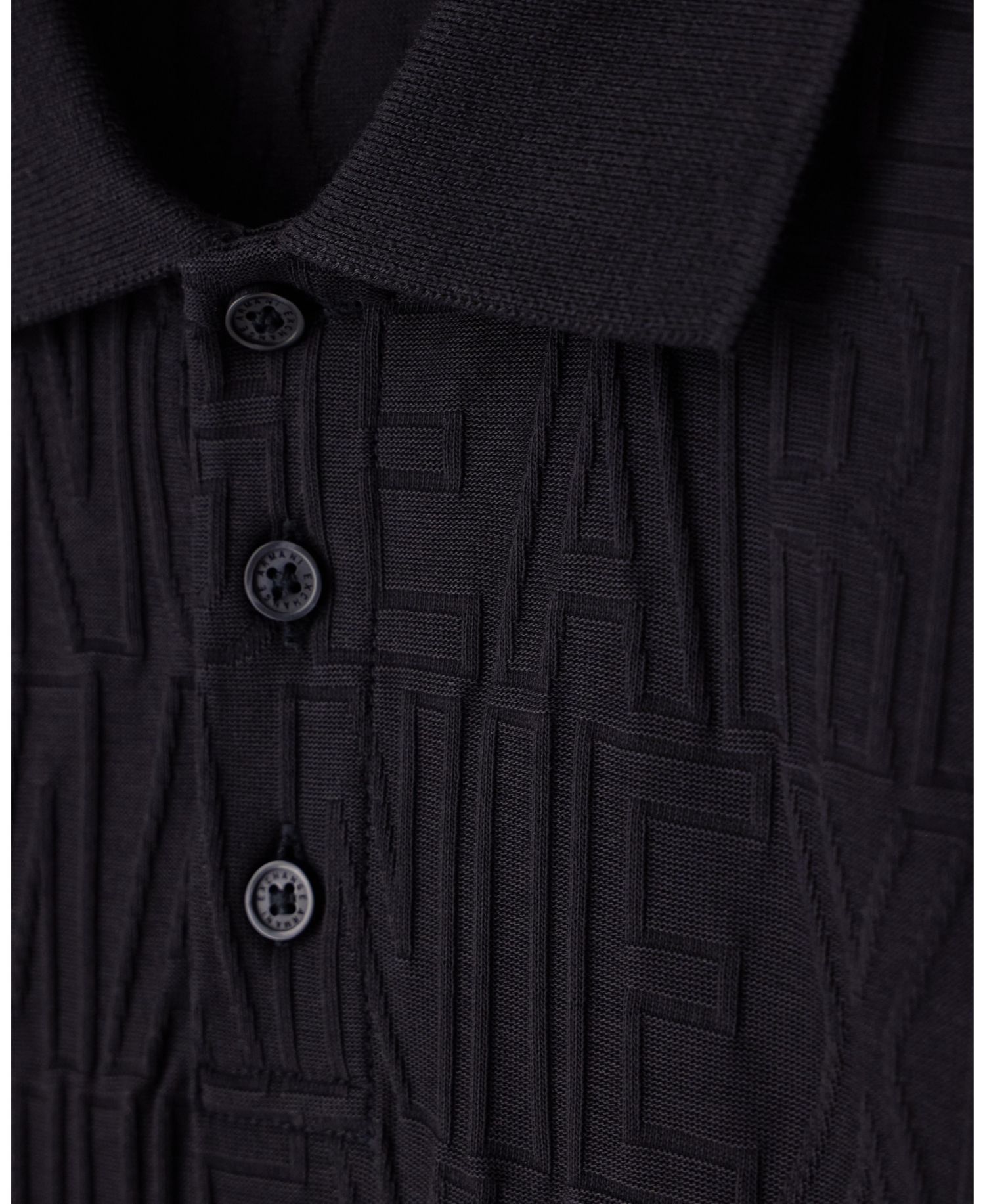 Men's Mercerized Jacquard Cotton All Over Logo Polo Shirt