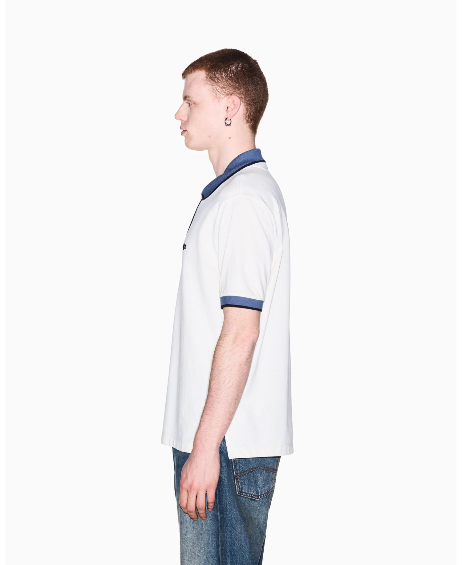 Men's Pique Color Block Tipping Polo Shirt